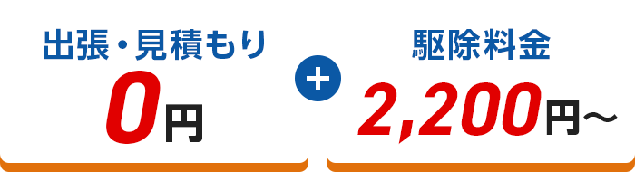 出張・見積もり0円+駆除料金8,000円～